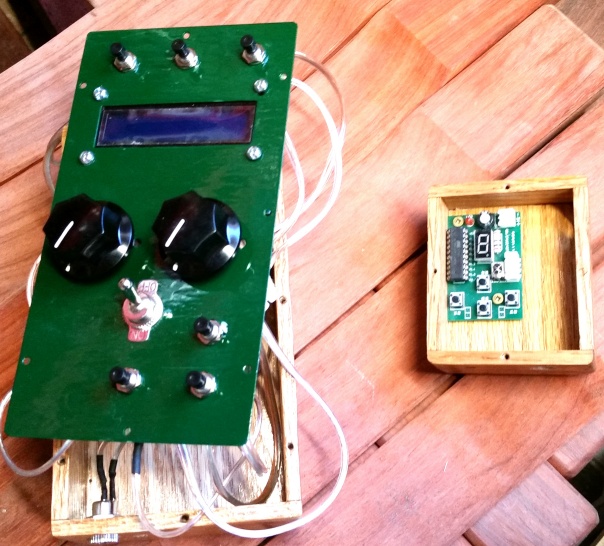 New and old VMU control boxes