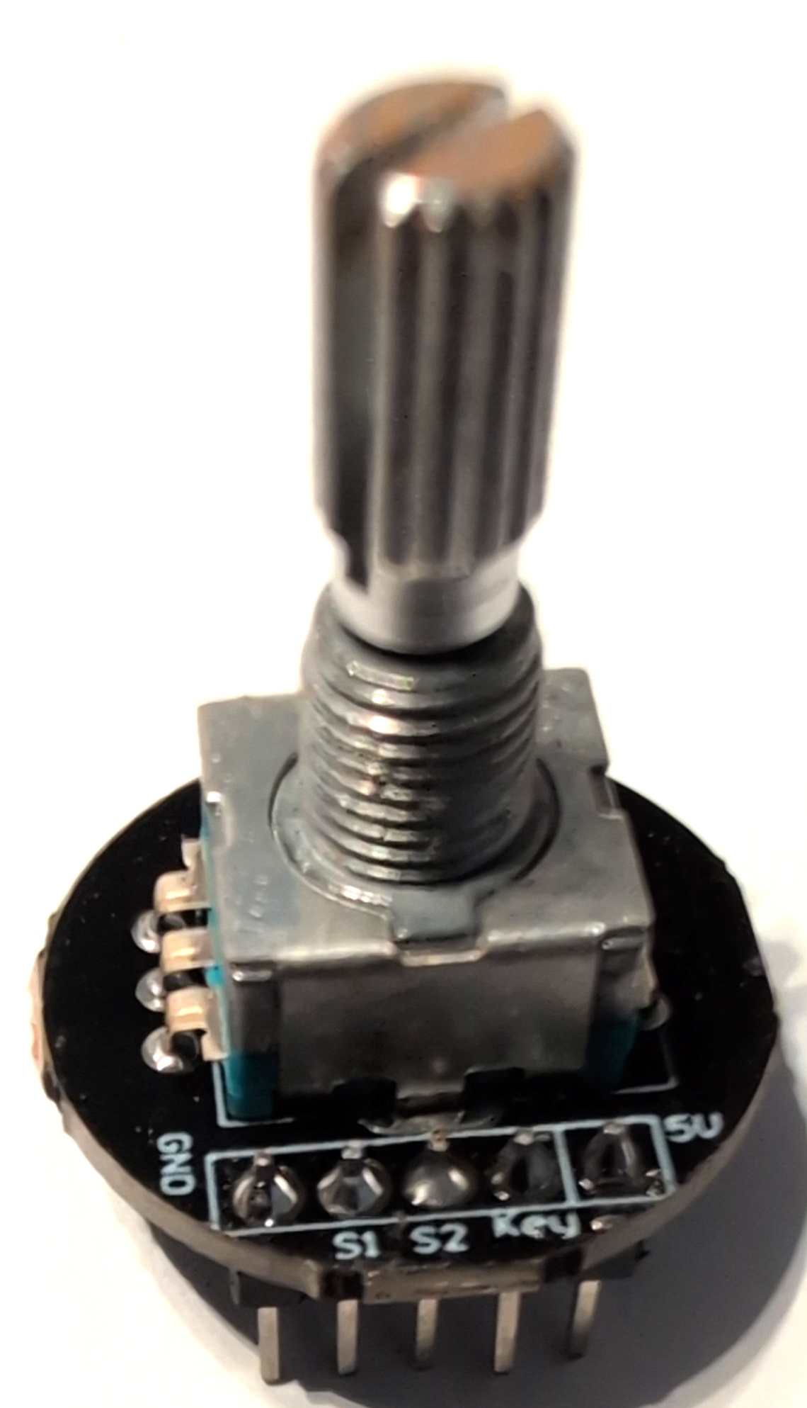 Rotary encoder with push button