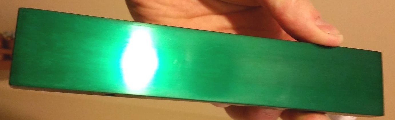 Single bar anodized green